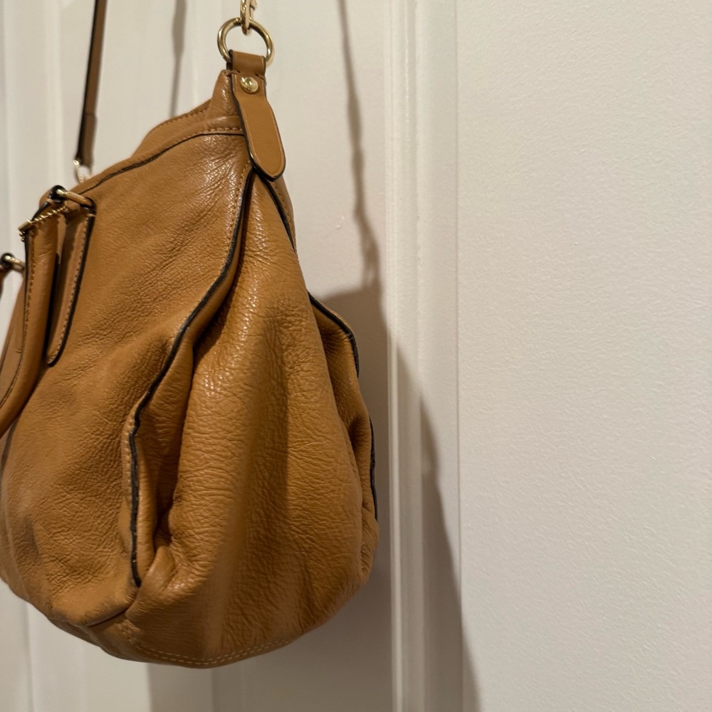 Coach Morgan Pebbled Leather Satchel Bag Brown - Picture 5 of 13